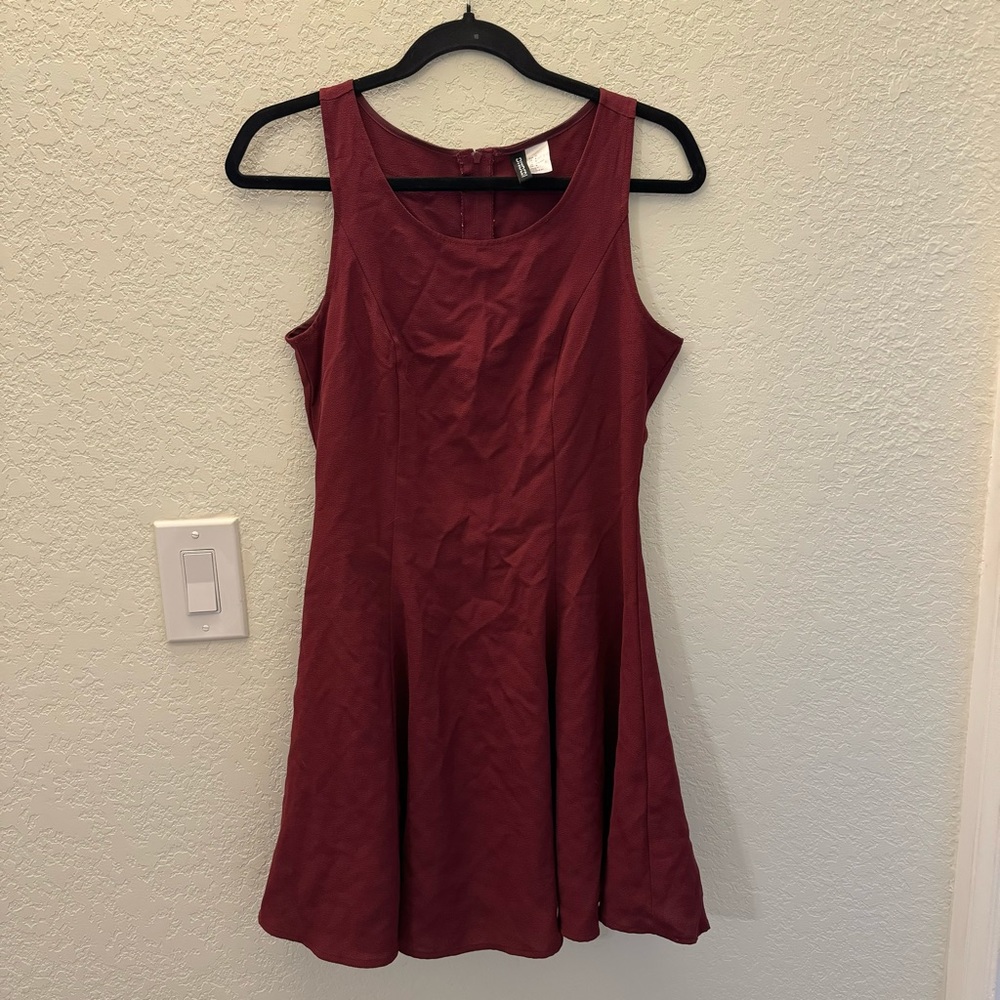 H&M Divided Deep Red Maroon Dress